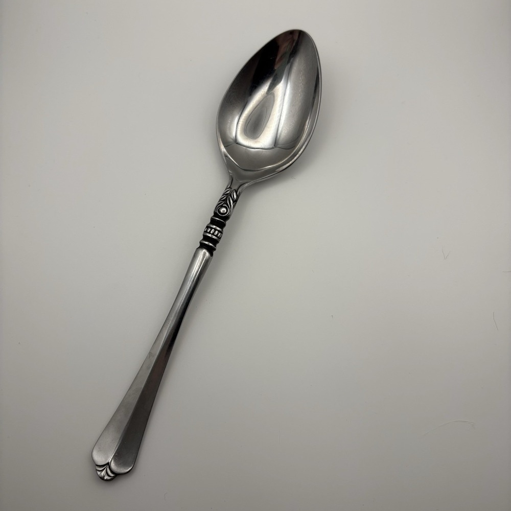 Orleans‎ Silver Stainless Serving Spoon Cherie Pattern